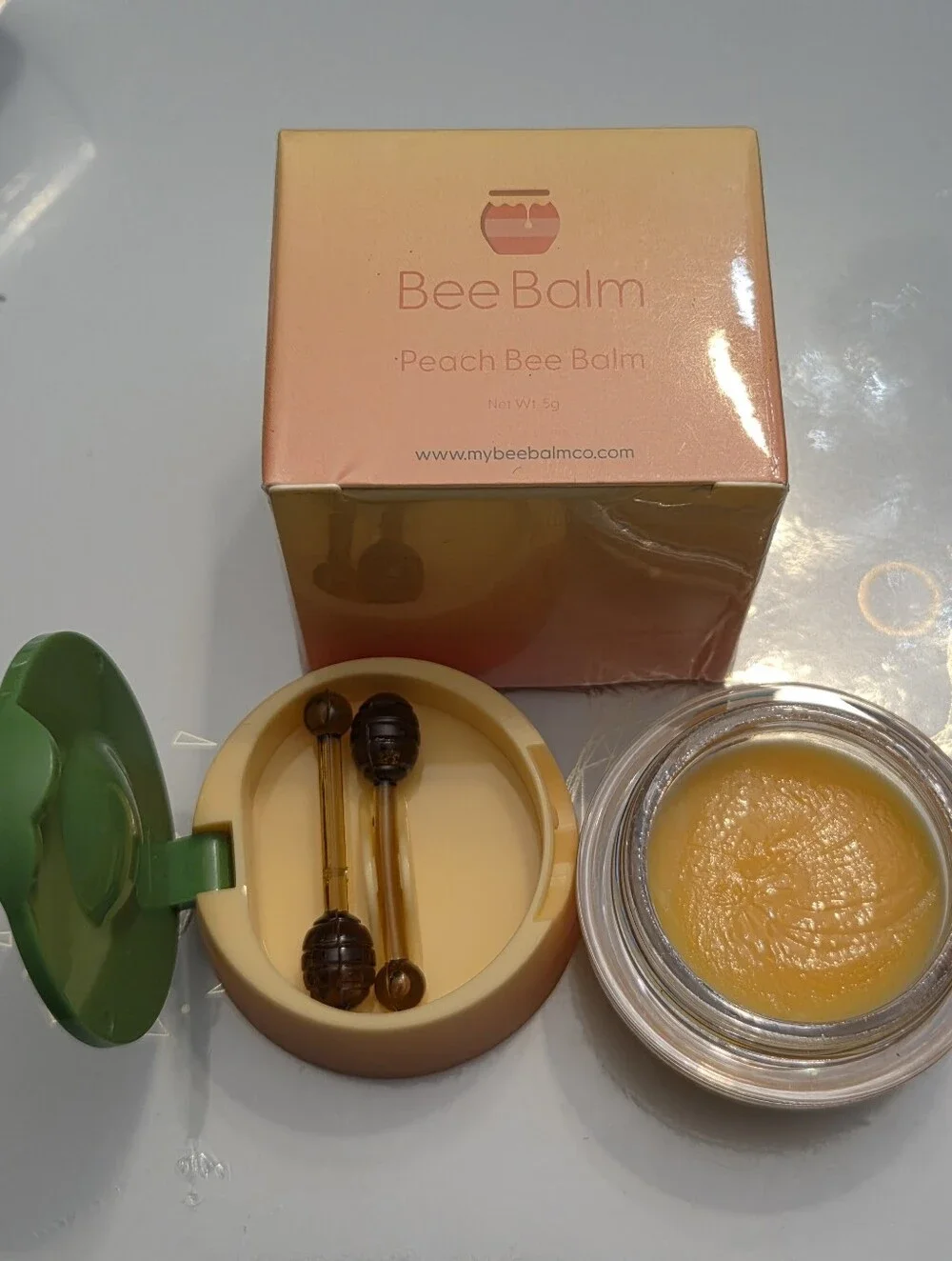 Bee Balm Lip Balm in Peach